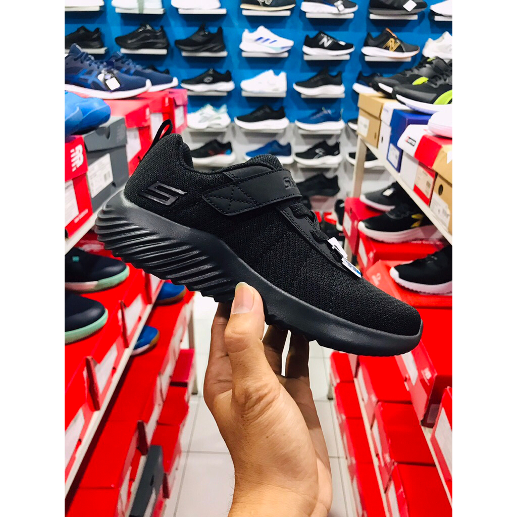 BIG SALE SKECHERS ANAK ORIGINAL KIDS/FULL BLACK/HITAM/SEKOLAH/RUNNING/LARI/SNEAKERS