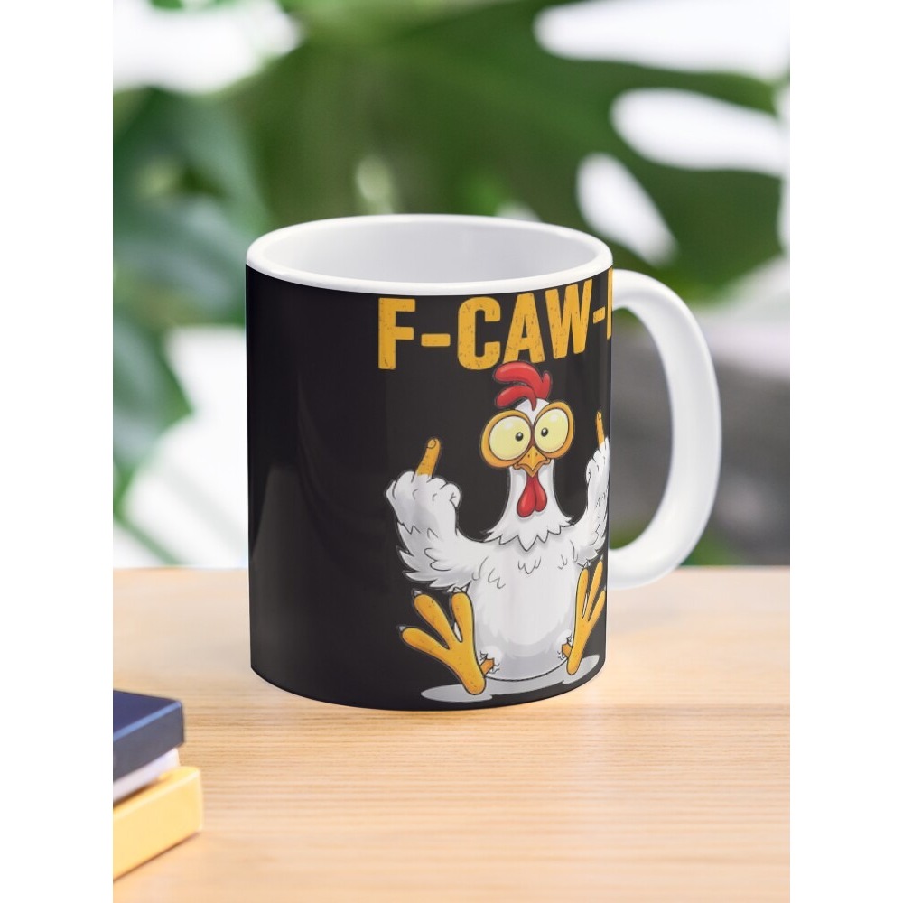 F-Caw-F Funny Chicken Humor Rooster Meme Coffee Mug