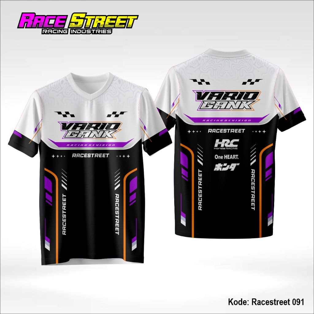 RS 091 - Jersey racing Vario Gank / Baju Motor / Kaos Vario Gank / Kaos Racing Motor Vario
