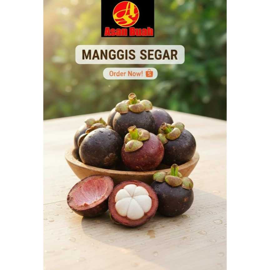 Buah Manggis Manis Super  Fresh segar  Padang Merah Premium Lokal kualitas grade A