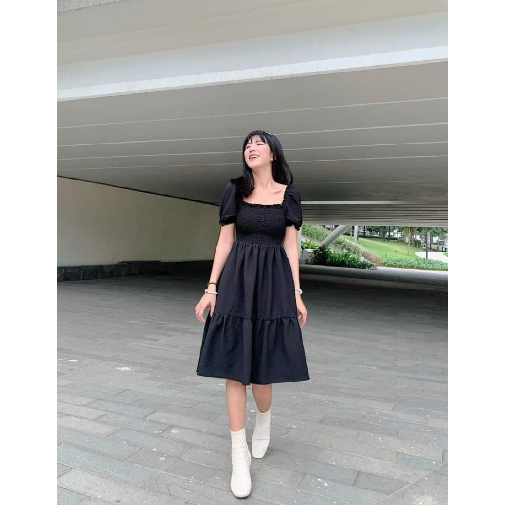 DRESS MINI KOREAN STYLE BLACK