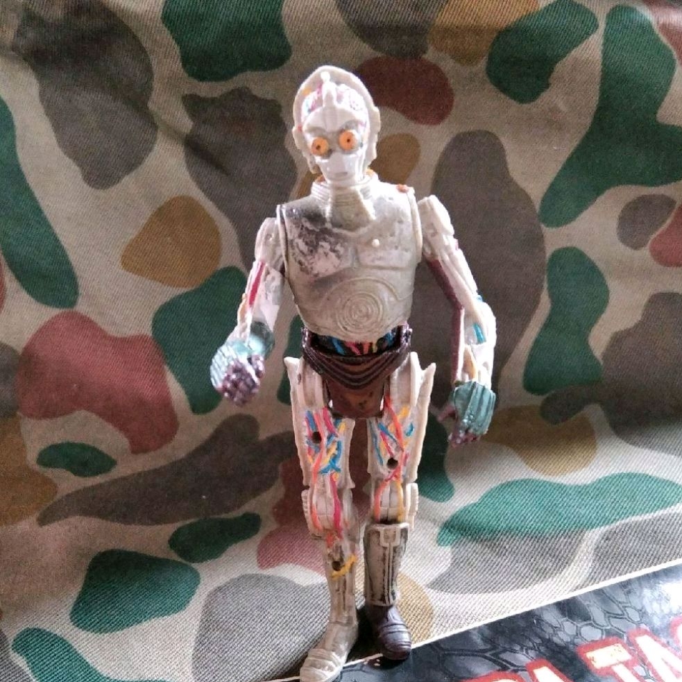 star wars figure classic starwars robot c3po action figure jadul robot starwar 2001 hasbro robot jad