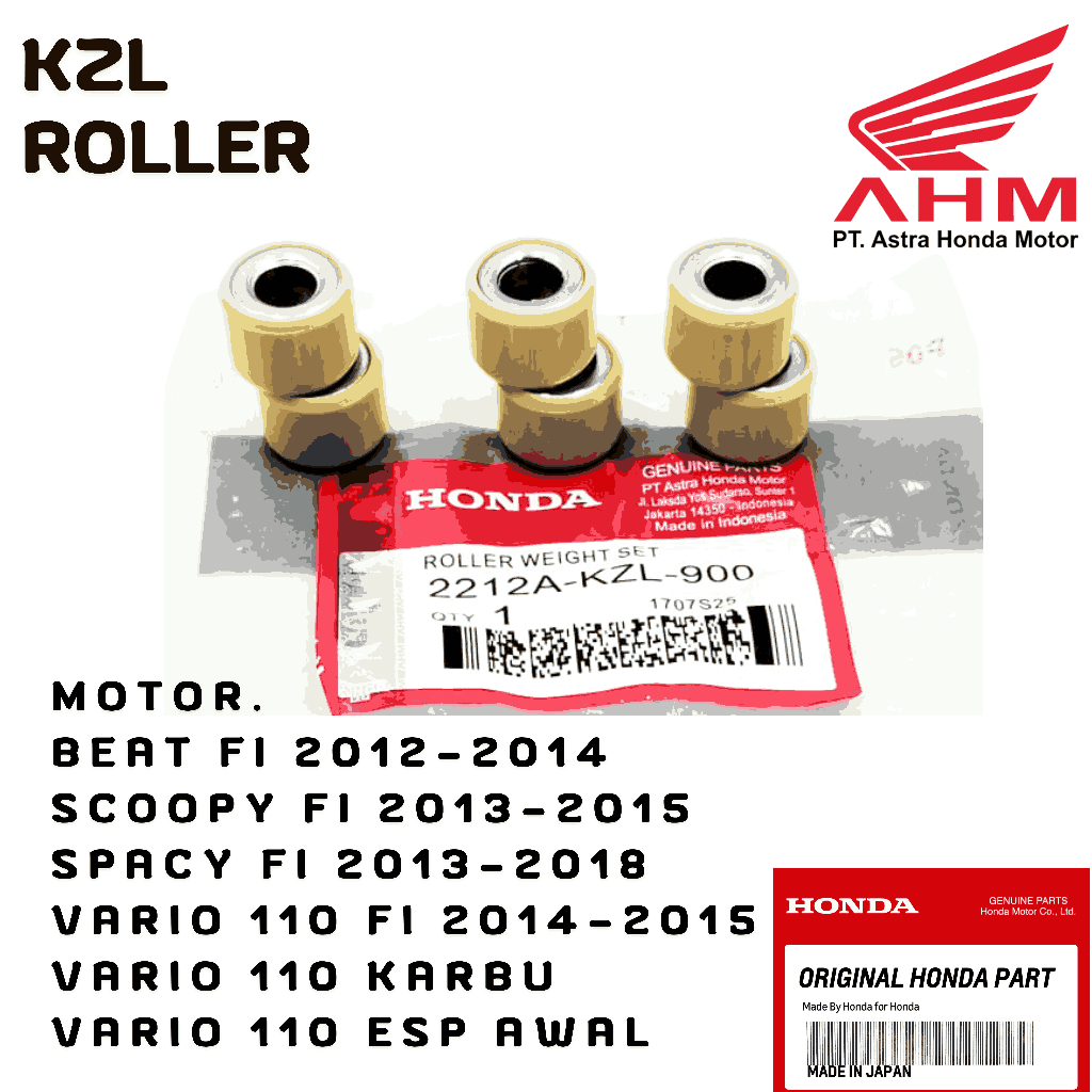 KZL ROLLER ORIGINAL HONDA BEAT FI,ROLLER ORIGINAL HONDA SCOOPY FI,ROLLER ORIGINAL HONDA SPACY FI,ROL