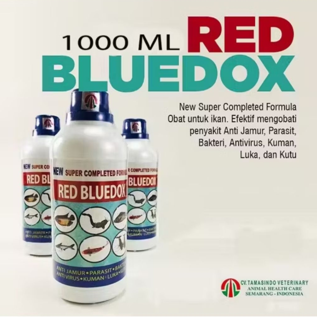 RED BLUEDOX 1 LITER OBAT KUTU BAKTERI IKAN HIAS OBAT KULIT DAN JAMUR PADA IKAN