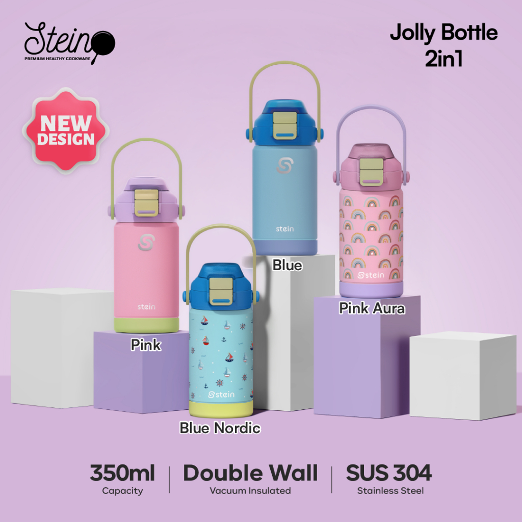 Stein Tumbler Jolly Bottle 2in1 350ml - Botol Minum Dua Fungsi SUS 304