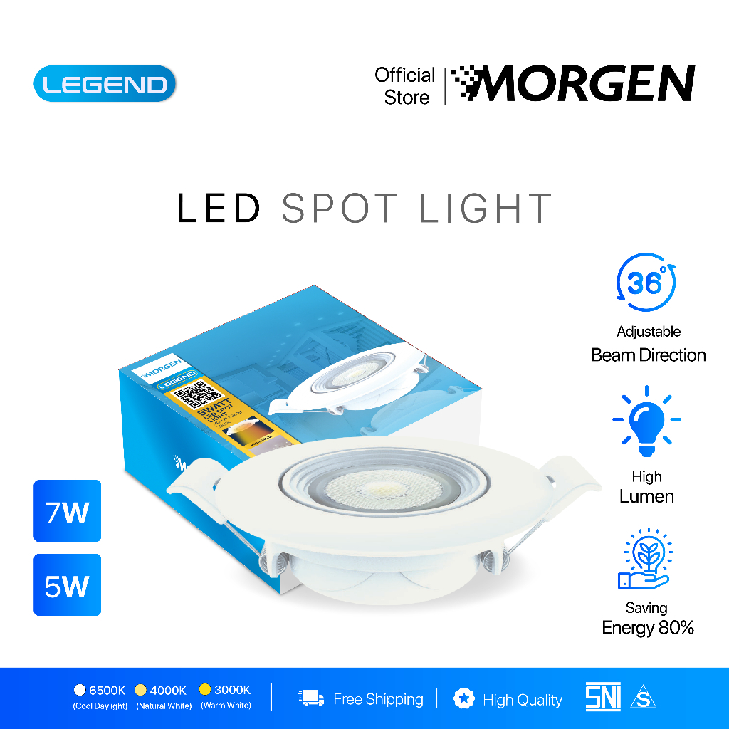 MORGEN - LAMPU LED DOWNLIGHT SPOTLIGHT LEGEND SERIES 5W 7W MG-LSLA / DOWNLIGHT LED / SPOTLIGHT LED /