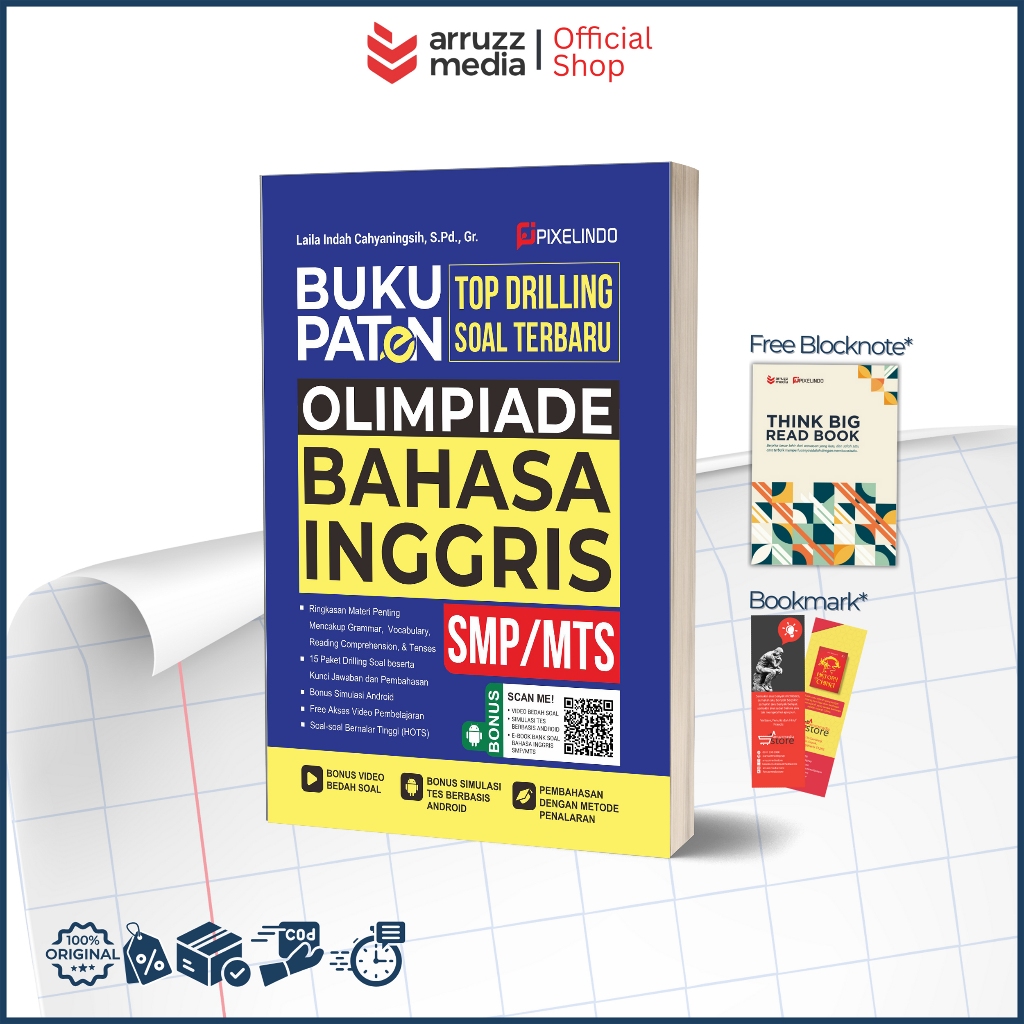Arruzzmediastore Buku Paten Top Drilling Soal Terbaru Olimpiade Bahasa Inggris SMP/MTs