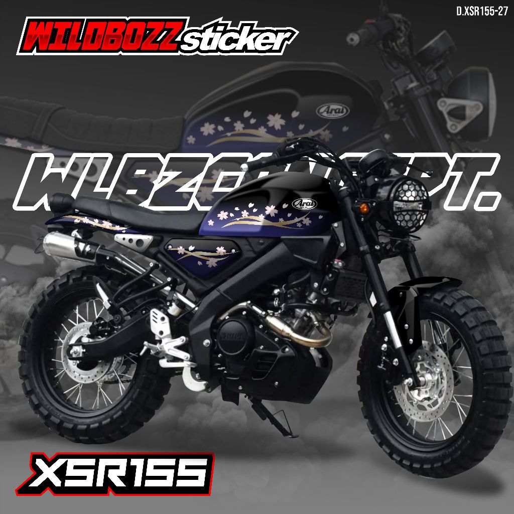 decal motor xsr 155 full body simple keren elegant  (d.xsr155-27) -wildbozz-