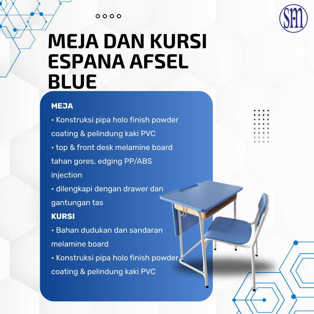 Meja & Kursi Siswa Type AFSEL BLUE OUMA