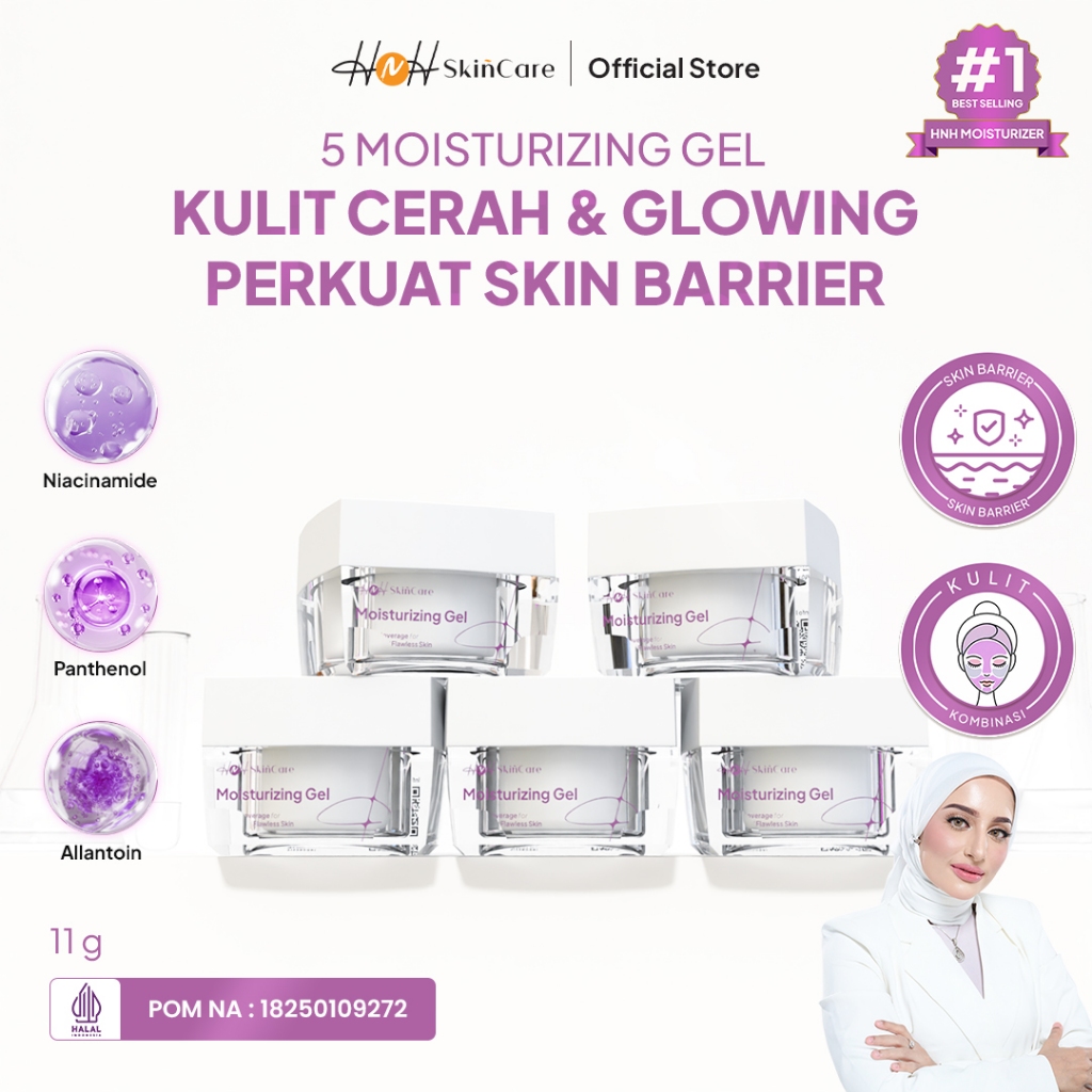 HNH Moisturizer Bundling 5/ Pelembab Wajah Membantu Mencerahkan dan Memperbaiki Skin Barrier