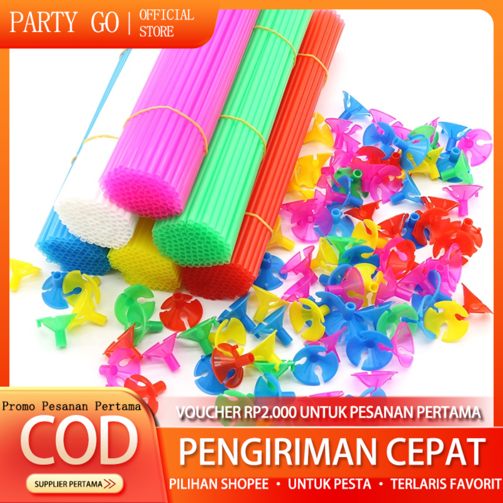 Stik Balon Gede/Stik Balon Kecil/Stik Balon Karet/Stik Balon Souvenir (30pcs)