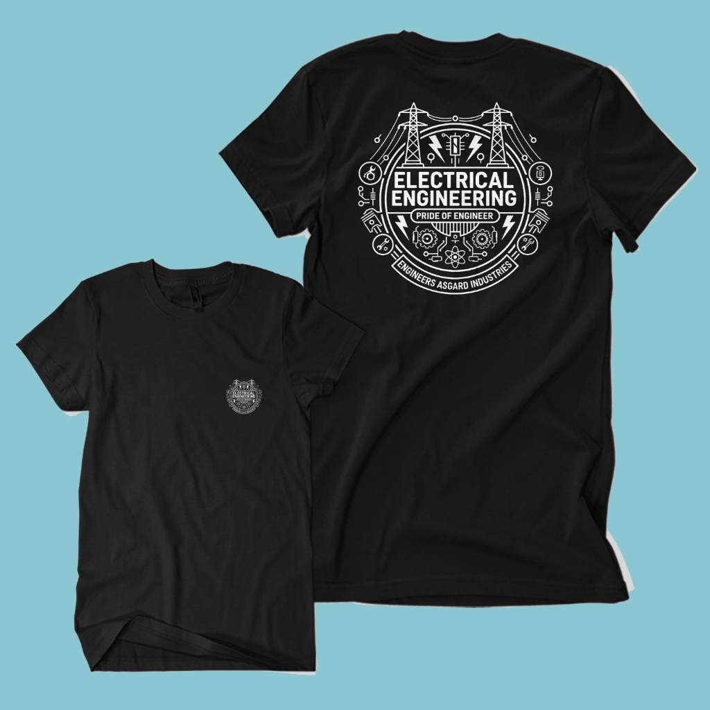 Kaos Baju PRIDE OF ELECTRICAL ENGINEERING Jurusan Profesi Teknik Elektro Listrik Pria Wanita Katun C