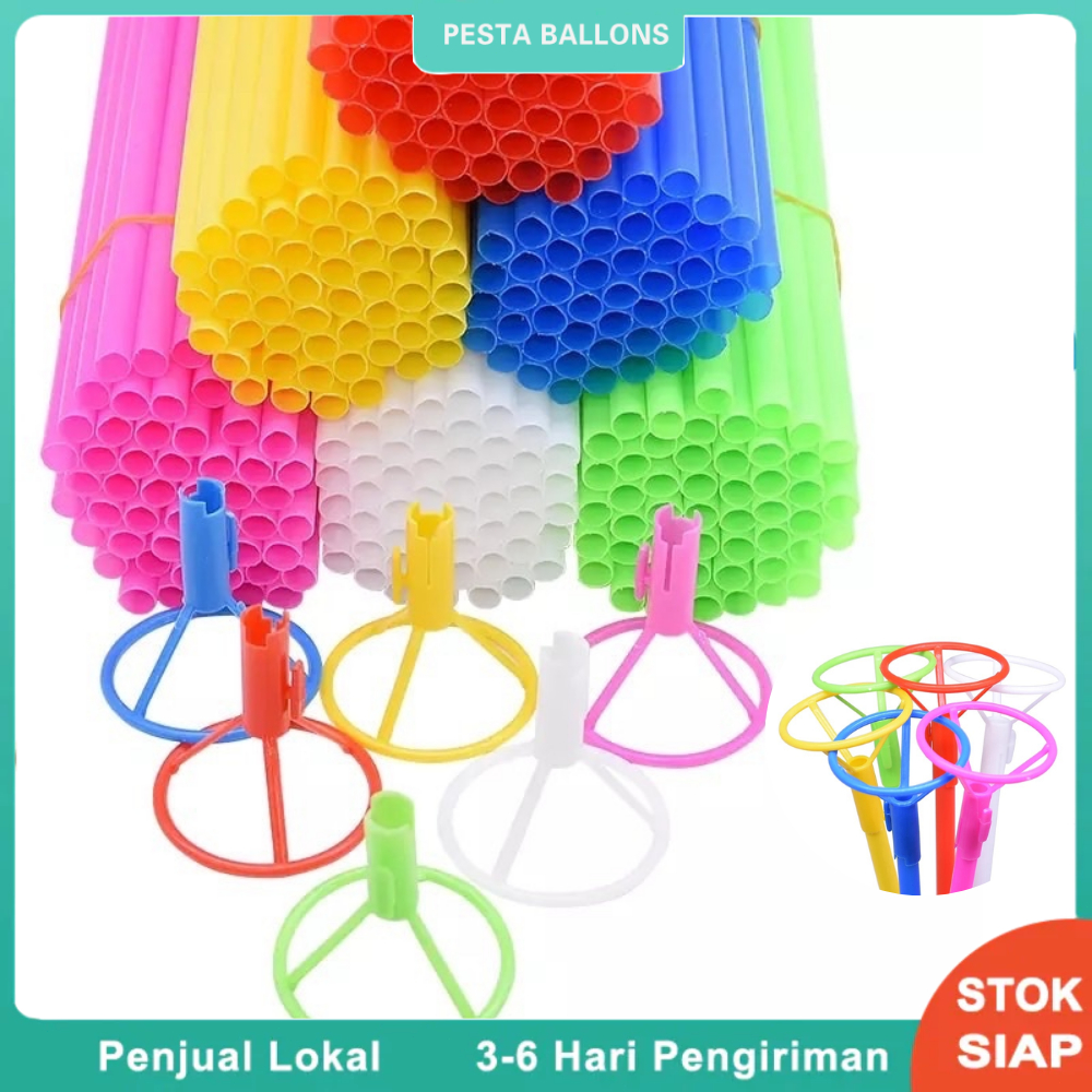 Stik Balon Gede/Stik Balon Kecil/Stik Balon Karet/Stik Balon Souvenir (20pcs)