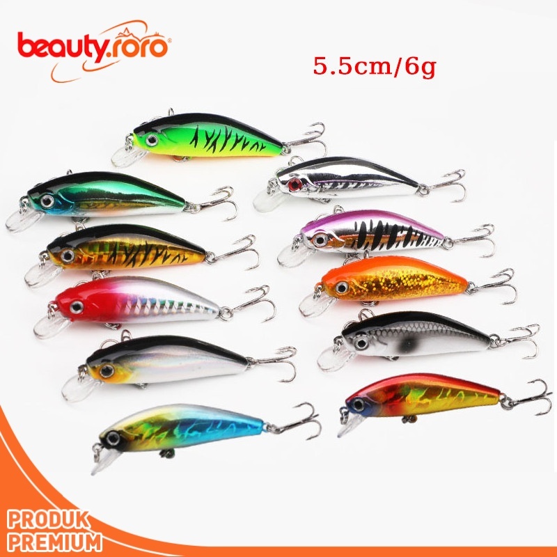 Lures & Baits Sinking Minnow Fishing(5.5cm/6g) Mini Treble Hook Lure Baits Casting Pancing Fishing L