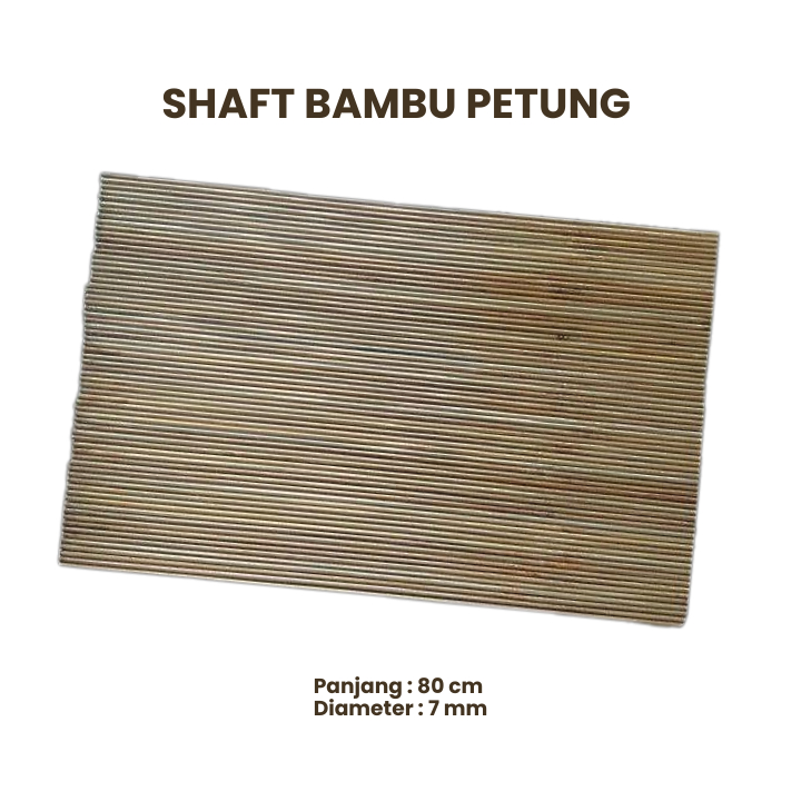 Shaft Arrow Bambu Petung Premium Diameter 7 mm Panjang 80 cm Vernis Glossy