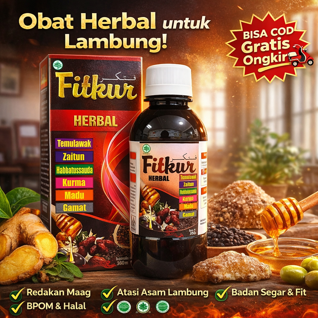 Fitkur Sari Kurma Madu Temulawak 280gr - Obat Herbal DBD Demam Berdarah -  Typus - Penambah Trombosi