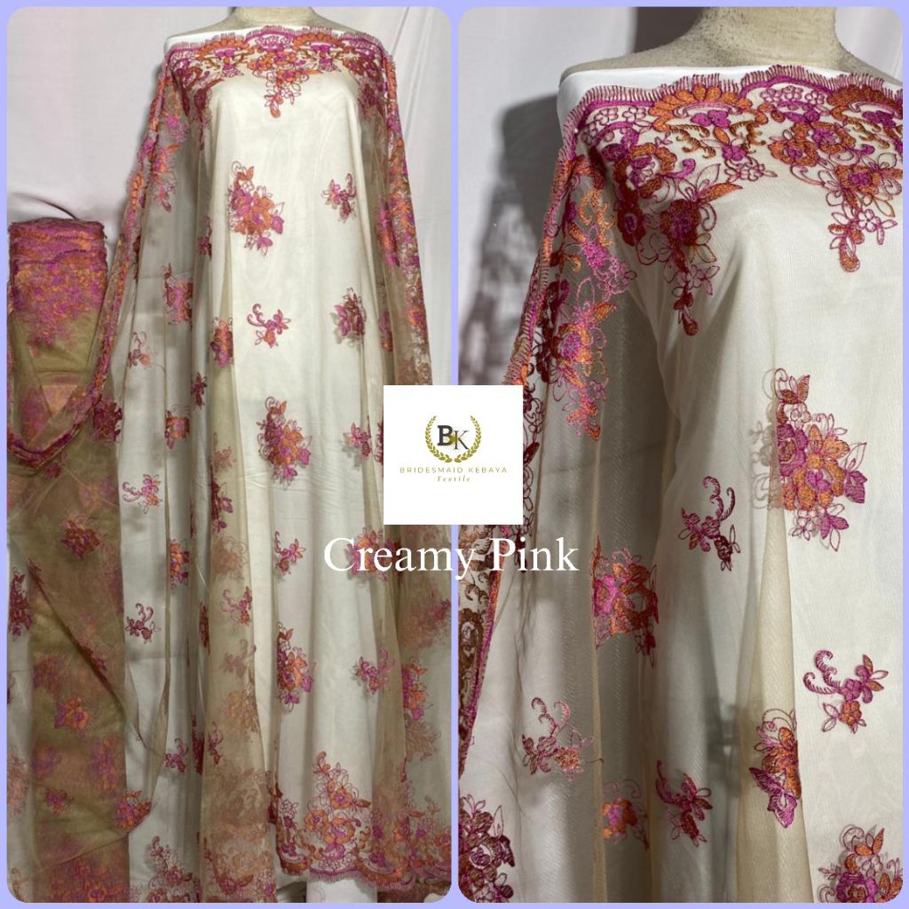 Bakal kain Brokat Tile meisya/bakal kain brukat tile corneli/brokat tile mutiara/brokat brismed/toko