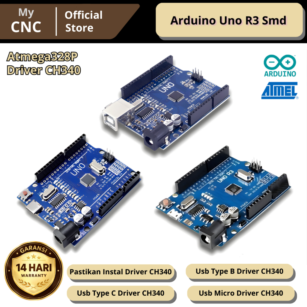 UNO R3 ATMEGA328P SMD CH340 ATMEGA328P-PU