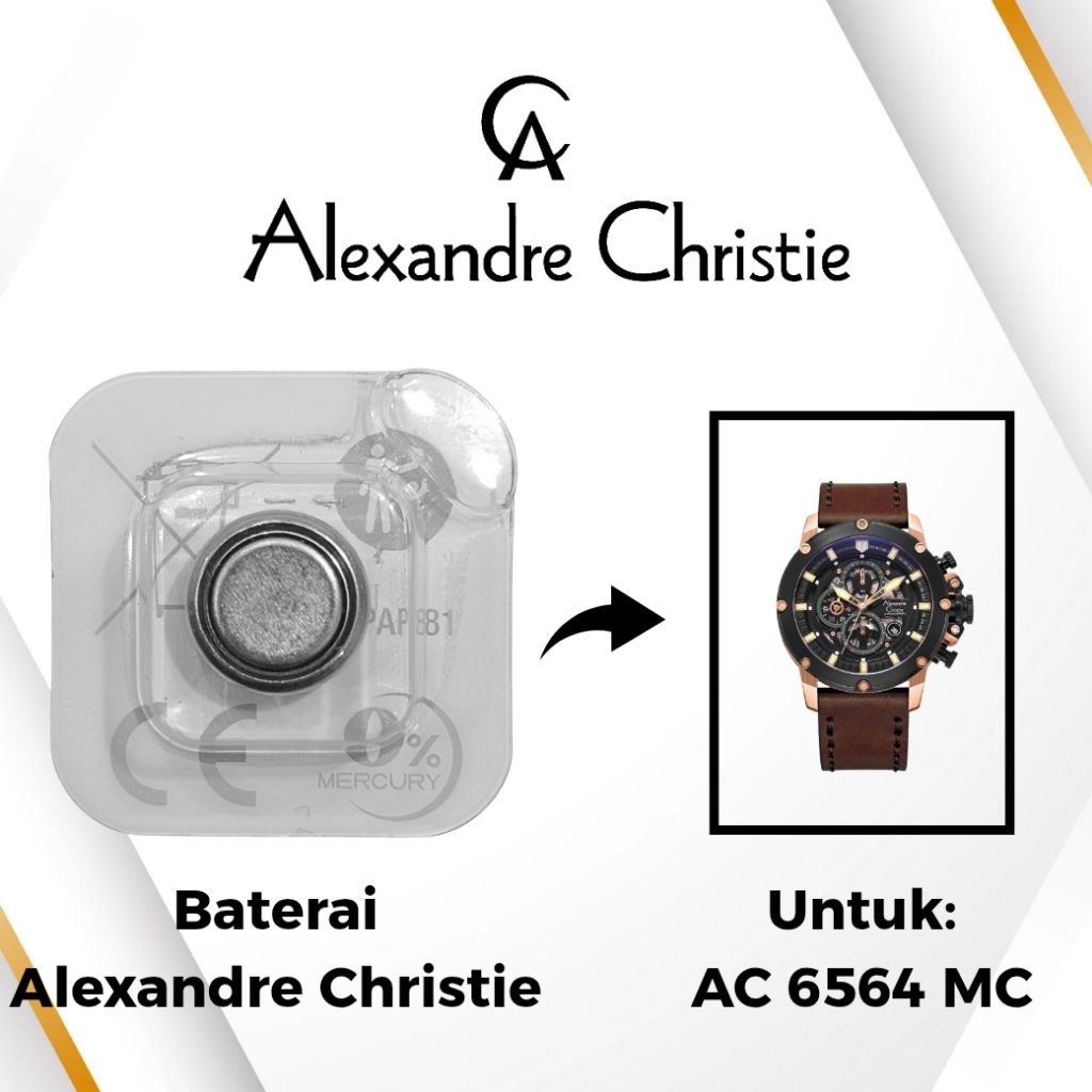 Baterai Jam Tangan Alexandre Christie AC 6564 MC Original