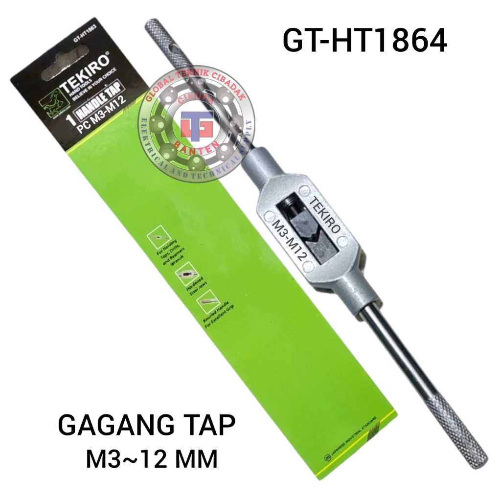 Gagang Tap Tekiro M3-M12 - Handle Tap Tekiro M3-12 mm - Gagang Hand Tap M3-M12
