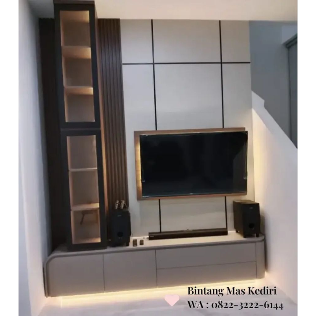 Kabinet TV Minimalis Custom LED Modern – Harga Mulai 1,65 Juta | Kediri Blitar Tulungagung Malang da