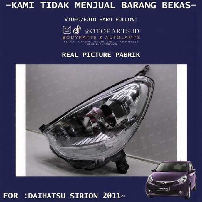 LAMPU DEPAN HEADLAMP SIRION GEN 2 2011 2012 2013 2014 2015 RH/LH BARU