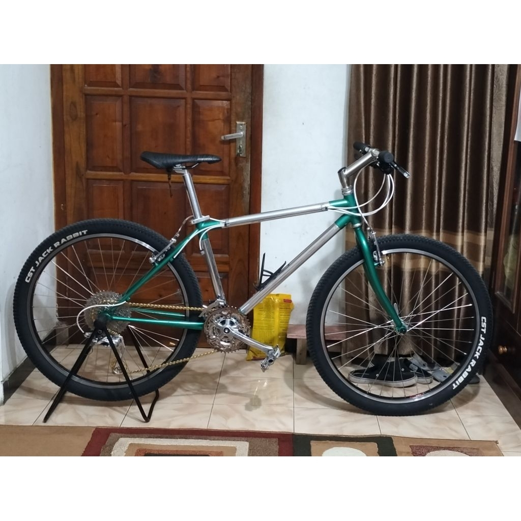 Sepeda MTB jadul lawas tokai frame NOS rakitan baru upgrade spesifikasi