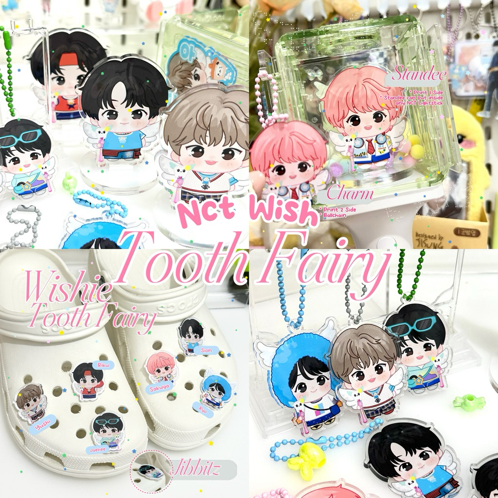 [READY] NCT WISH Tooth Fairy Keychain Standee Jibbitz Nct | Blumebinu_