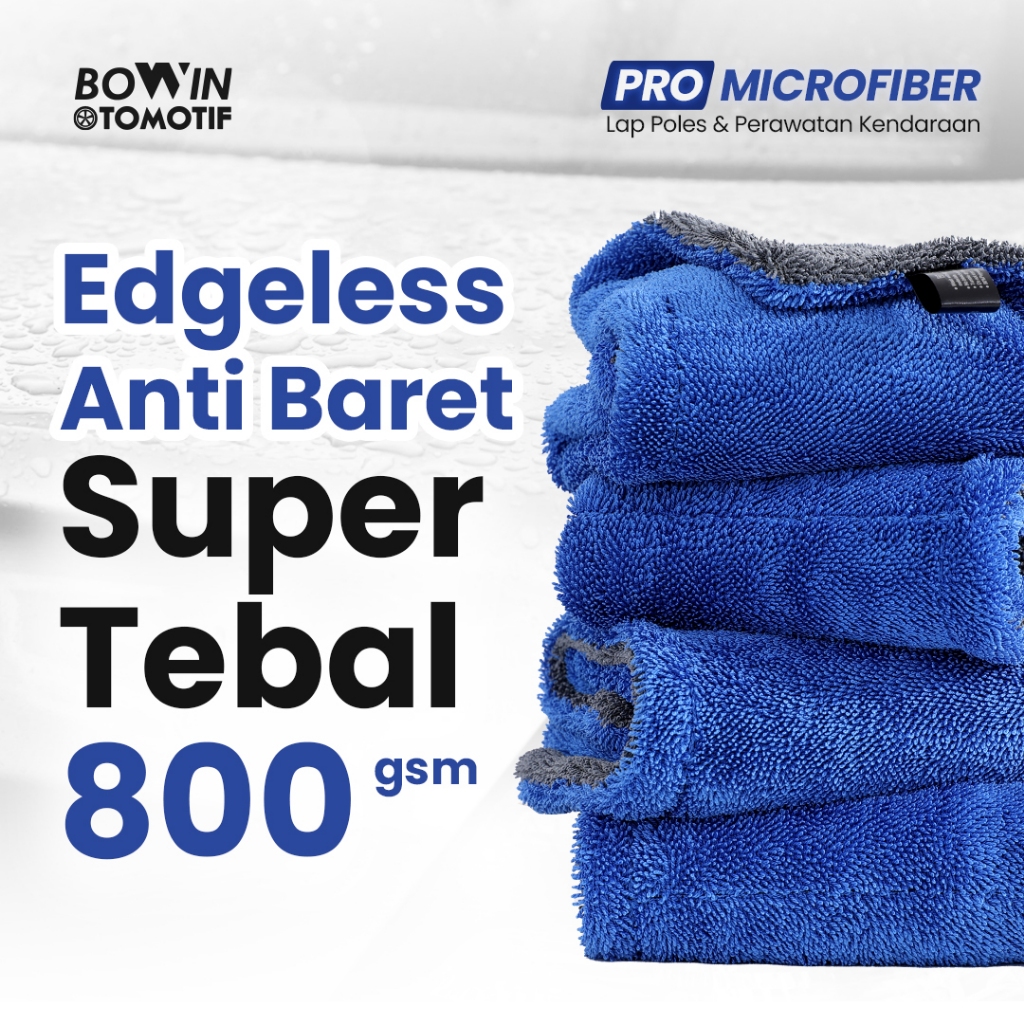 Bowin Kain Lap Microfiber Pro 800GSM (Lap Polish & Detailing Exterior Interior)