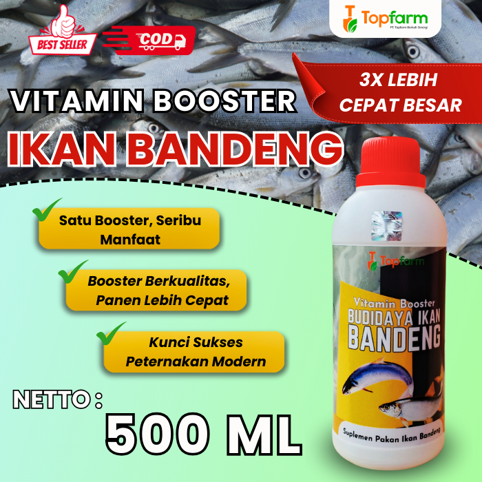 Vitamin Ikan Bandeng 250ML-500ML/ Vitamin Ternak Ikan Bandeng/ Vitamin Ikan Bandeng Cepat Besar/ Vit