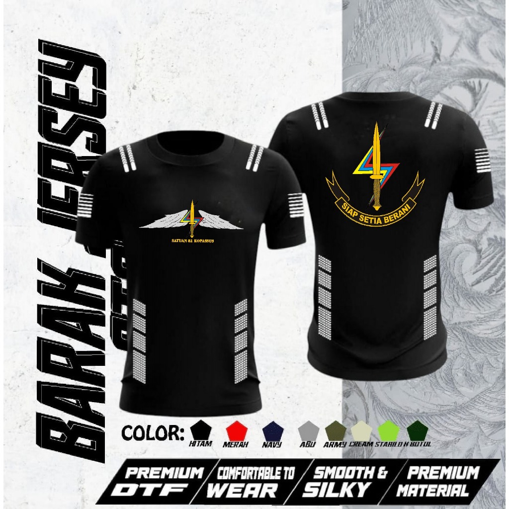 kaos sat 81 kopassus /baju olahraga Gultor /jersey kopassus /kaos gultor kopassus bisa cod
