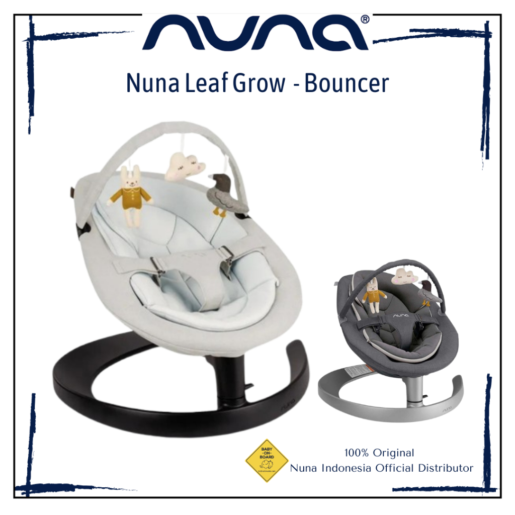 Nuna Leaf Grow Baby Bouncer - Ayunan Bayi Premium untuk Bayi Baru Lahir hingga Anak Berat 60 Kg