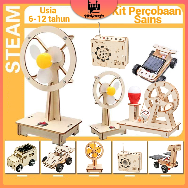 DIY Rakitan Puzzle Kayu Science Hand Generator Electric Power Science Experiment Diy Handmade Materi