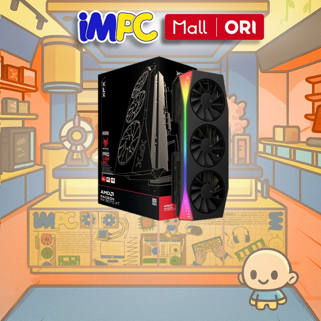 XFX MERCURY AMD RADEON RX 9070 XT OC GAMING EDITION RGB 16GB GDDR6