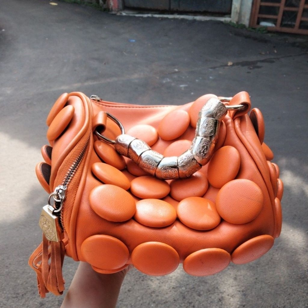 Preloved Tas MANGO Original | Statement Bag | Orange | Kondisi Bagus