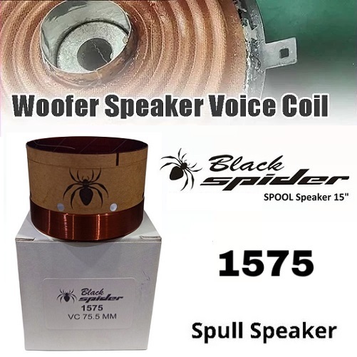 Spool Voice Coil Spul Speaker 15 inch Spol Black Spider 1575 VC 75.5 MM 15" Inch Blackspider Origina