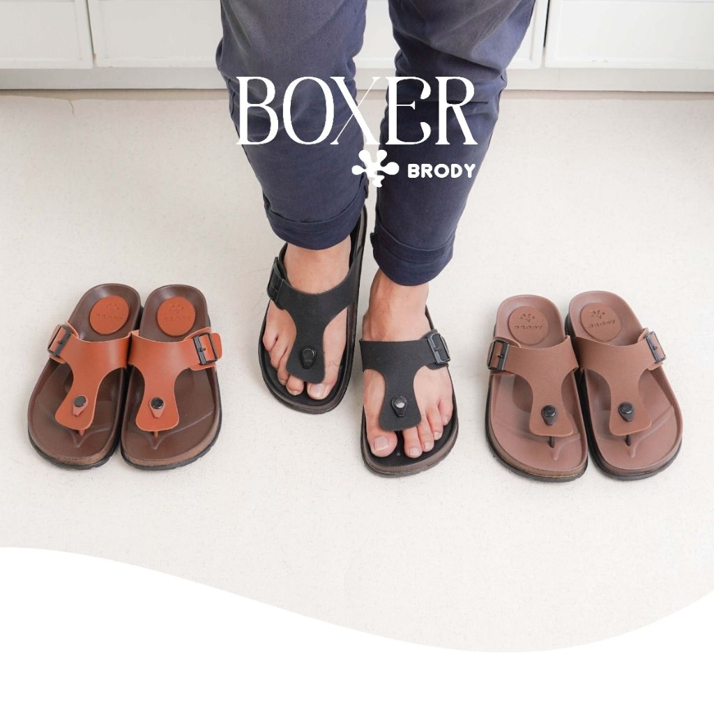 sandal kulit pria brody boxer/sendal pria brody tipe boxer