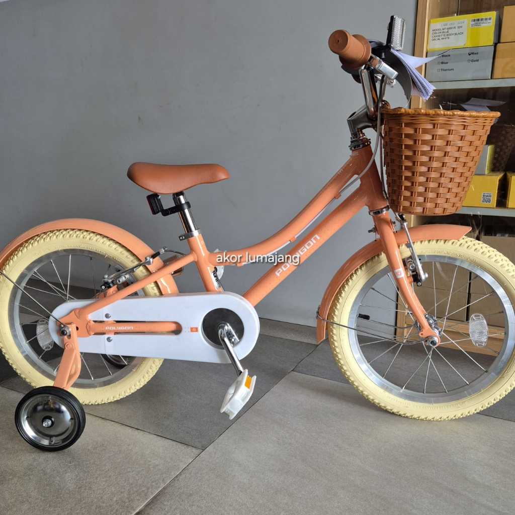 polygon alice 16 inch pink sepeda anak perempuan mini ctb 12 inch 2 - 4 tahun
