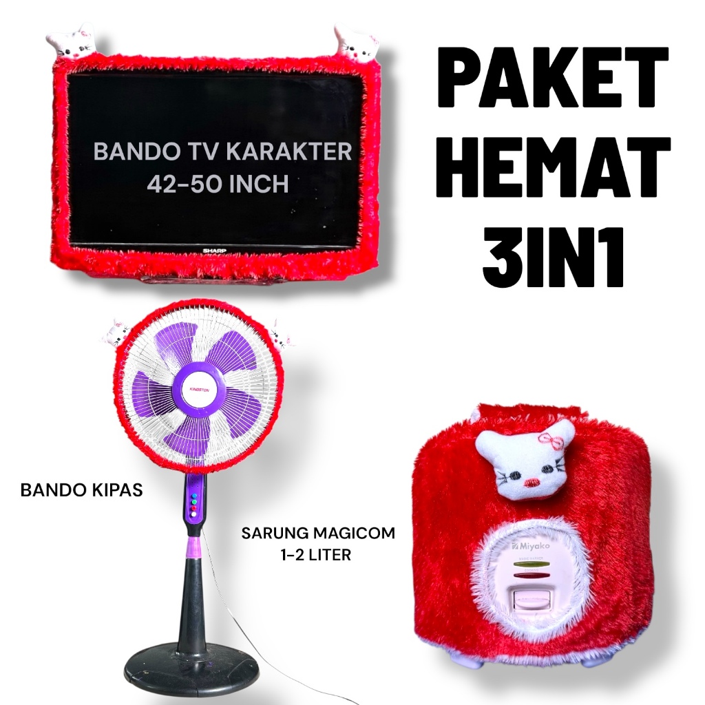 Paket Hemat 3in1 Bando Tv 42-50 Inch Bando Kipas Dan Sarung Magicom 1-2 Liter