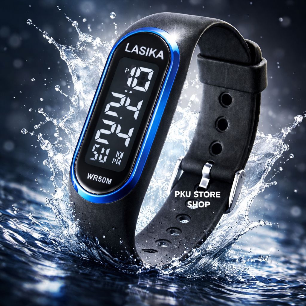 Jam Tangan Pria Wanita Digital Anti Air WR50M - LASIKA Original Free Box