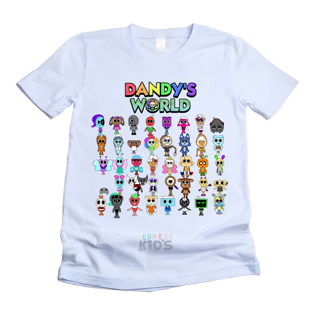 (FREE NAMA) Baju kaos Atasan anak motif karakter DANDY'S WORLD TERBARU NEW TOON YATTA bahan cottun p