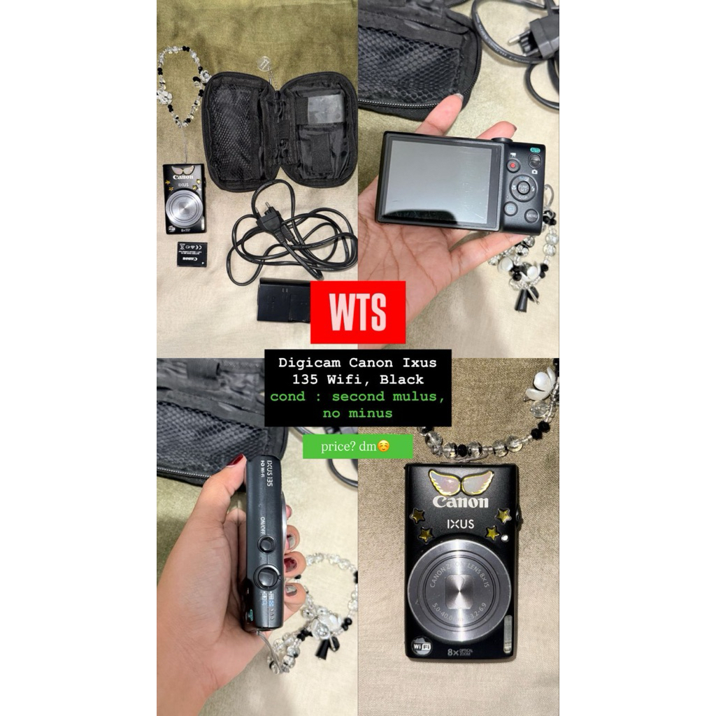 Digicam Canon Ixus 135 Wifi, Black