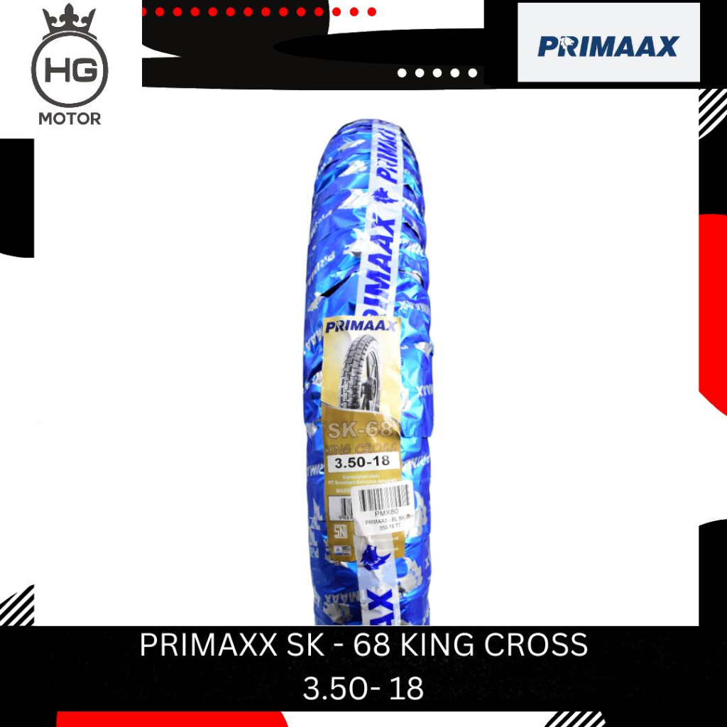 PRIMAAX PRIMAX Ban Luar semi Trail SK 68 350 Ring 18 Tube Type 3.50-18 KING CROSS