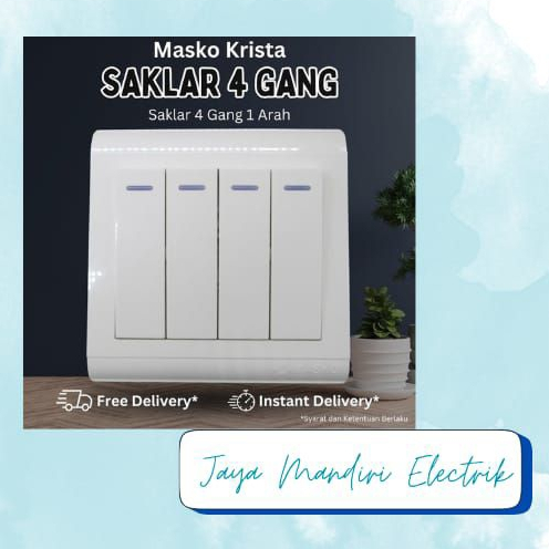 Masko KRISTA Saklar 4 Gang PUTIH K-214