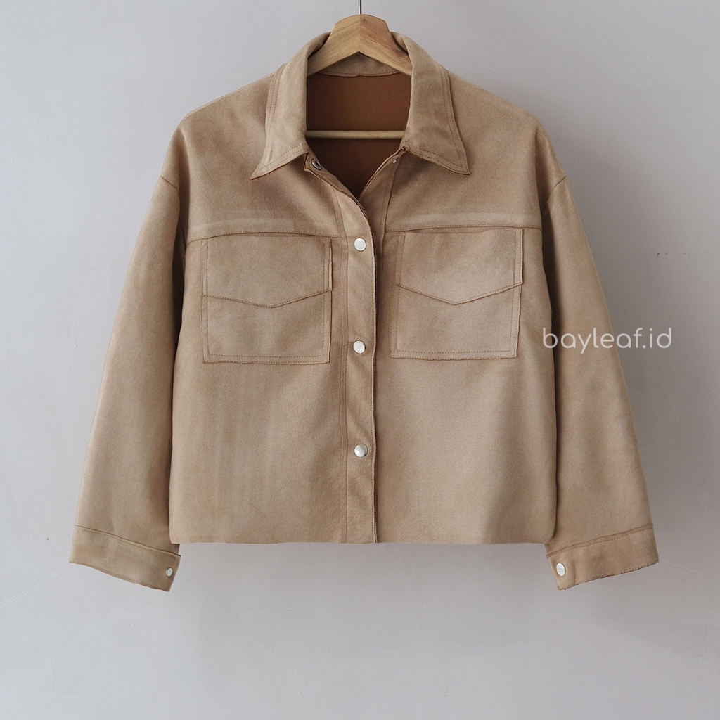 JADE JACKET CROP TOP SUEDE BY BAYLEAF.ID