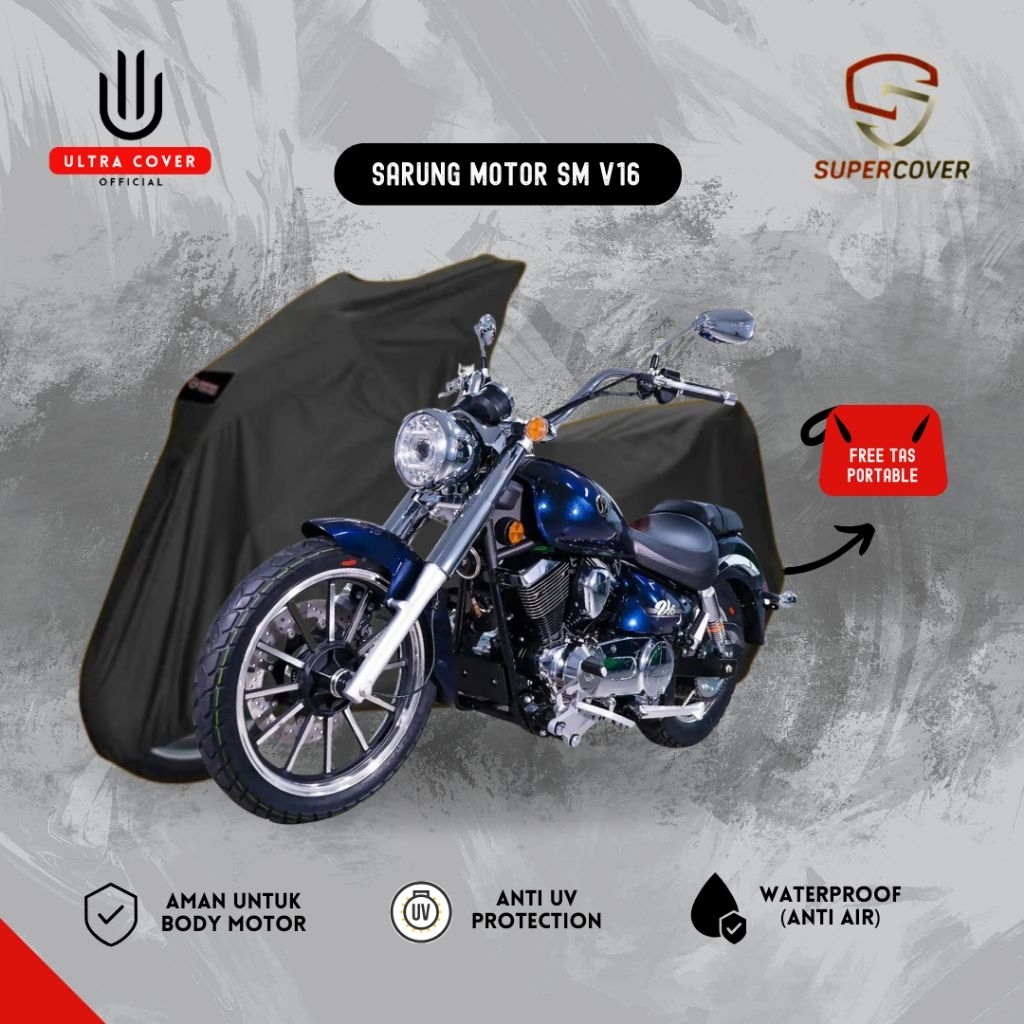 Sarung Motor SM Sport V16 Super Cover Premium Anti Air UV Tebal