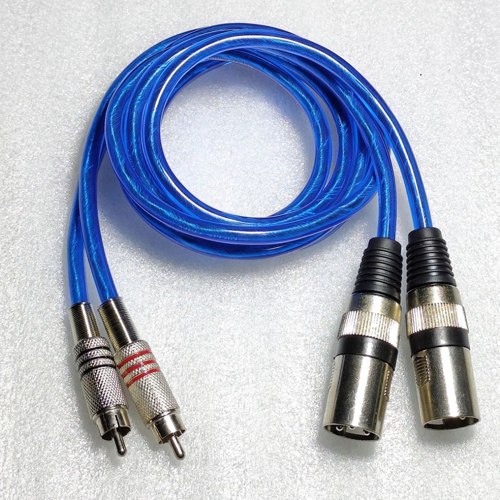 Kabel Mic Jek Rca To Jek XLR Canon Male Panjang 1 Meter Per Set(Sepasang)