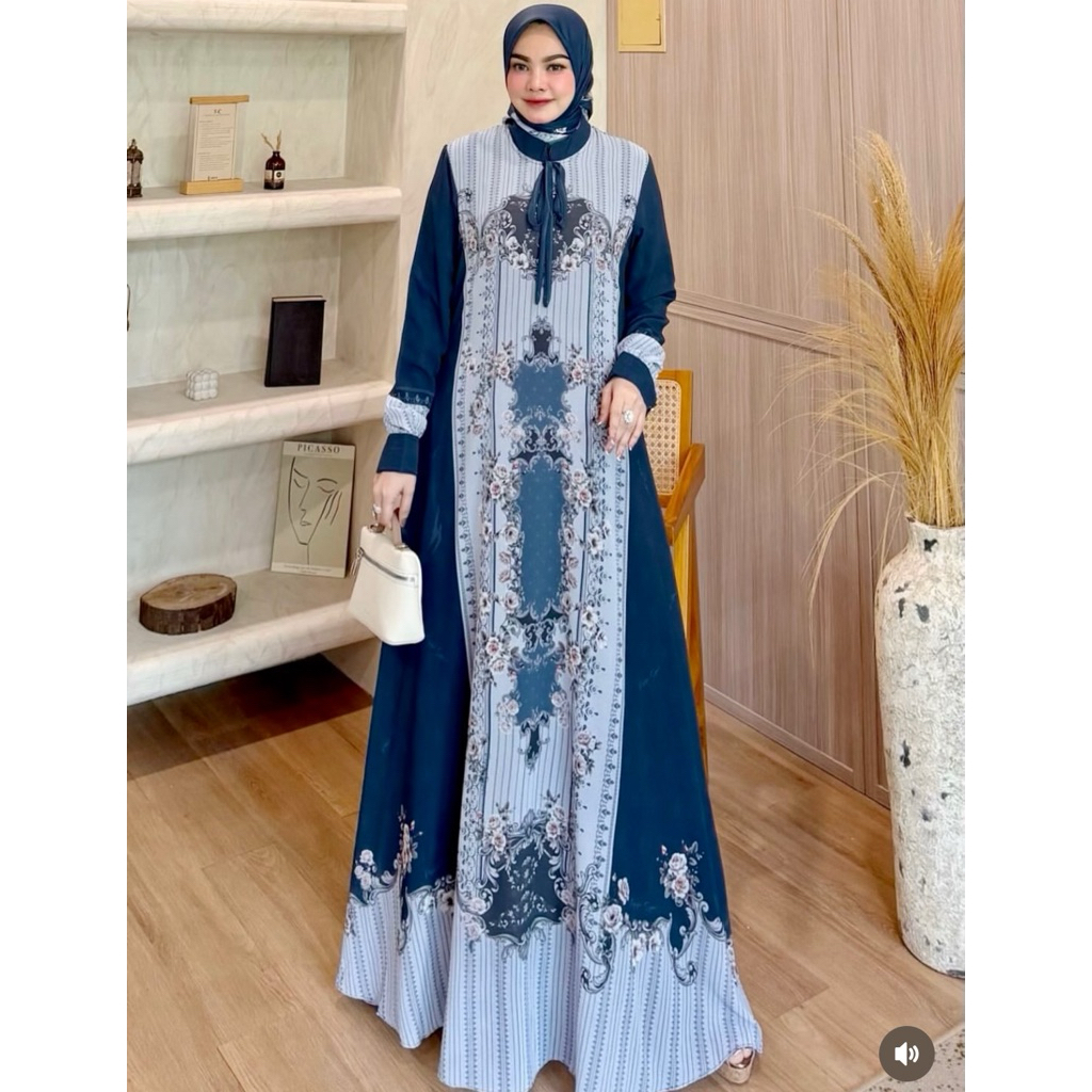 Baju Muslim Wanita Motif Bunga