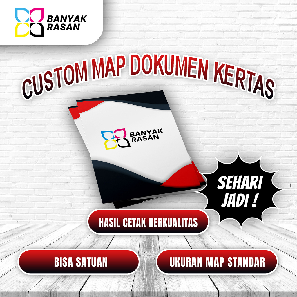 Cetak Map Kertas Custom Ukuran Standar | Tanpa Minimal Order | CUSTOM MAP DOKUMEN KERTAS