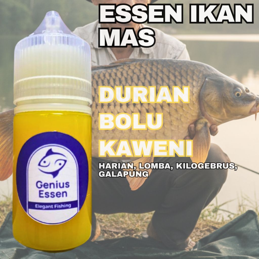ESSEN IKAN MAS VARIAN DURIAN KAWENI essen ikan mas harian essen ikan mas lomba essen ikan mas kiloge